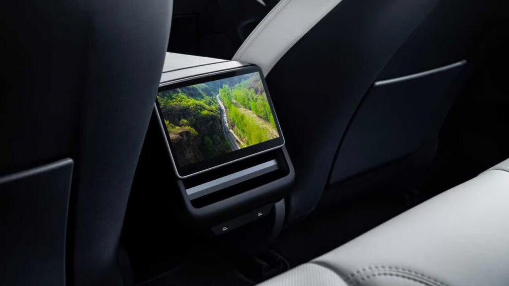 Tesla Model 3 interior rear view