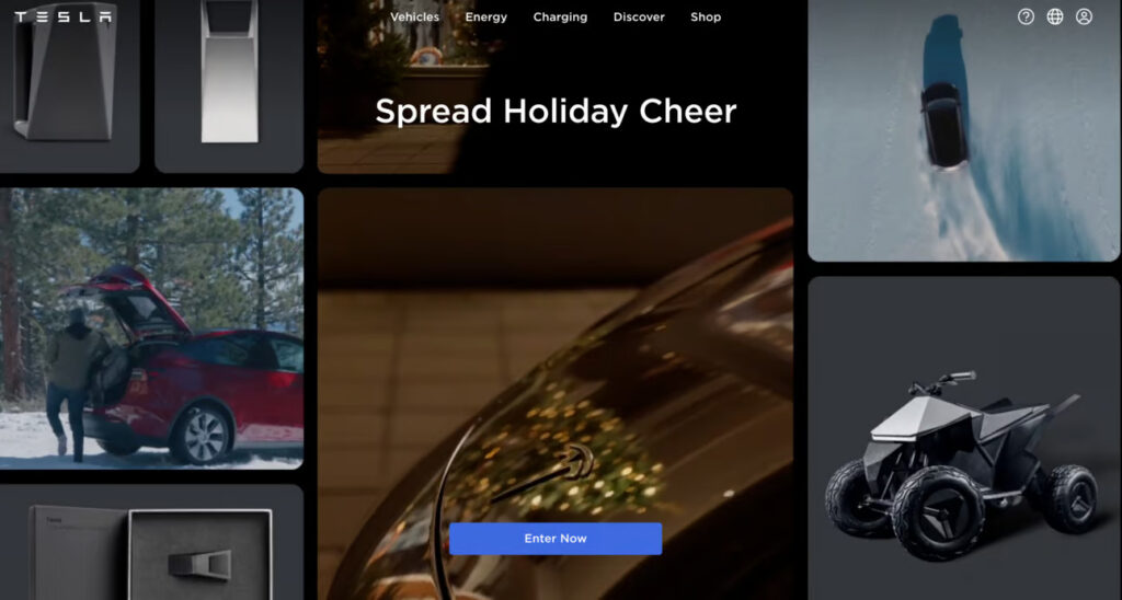Tesla Holiday Homepage